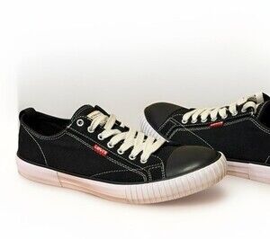 Levi's Mens Size 9 Anakin Black Casual Lace Up Sneakers